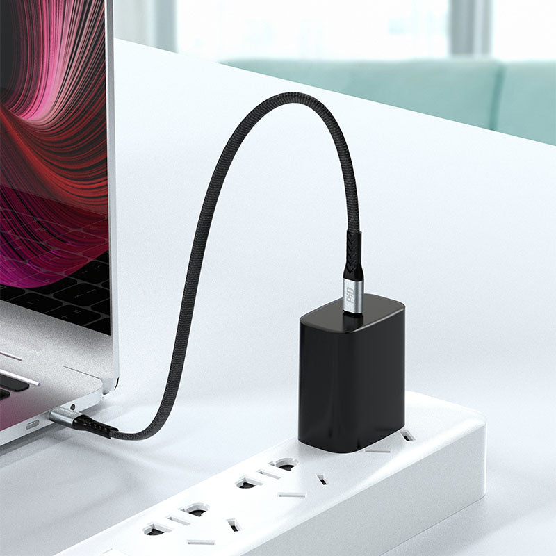 Dudao L10C USB-C - USB-C PD laidas 100W 5A 0.23 m, juodas