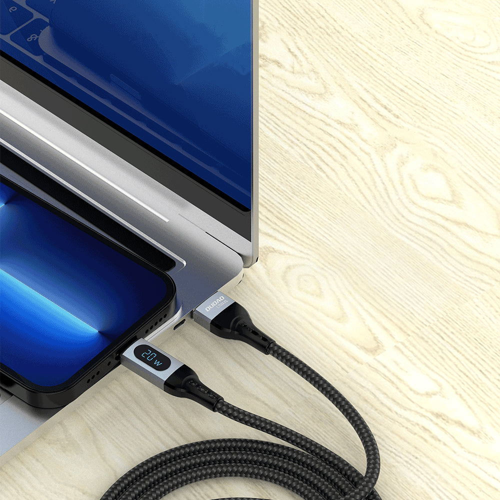 Dudao USB-C - Lightning greito įkrovimo PD 20W laidas 1 m, juodas (L7MaxL)