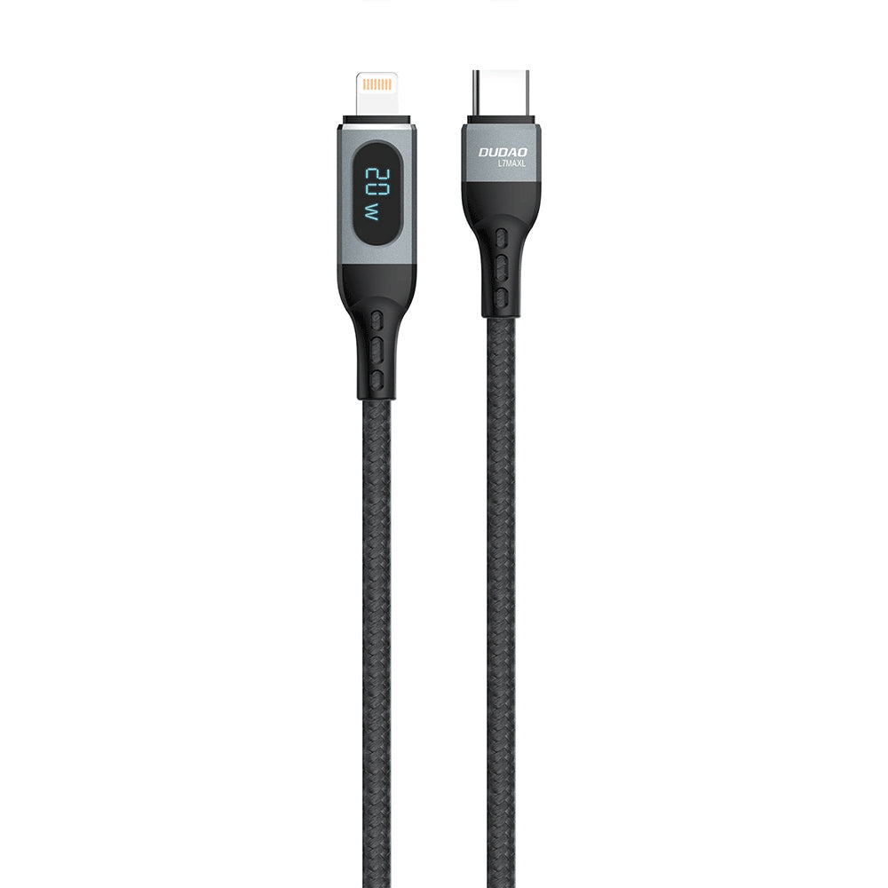 Dudao USB-C - Lightning greito įkrovimo PD 20W laidas 1 m, juodas (L7MaxL) Pirmasis paveikslėlis