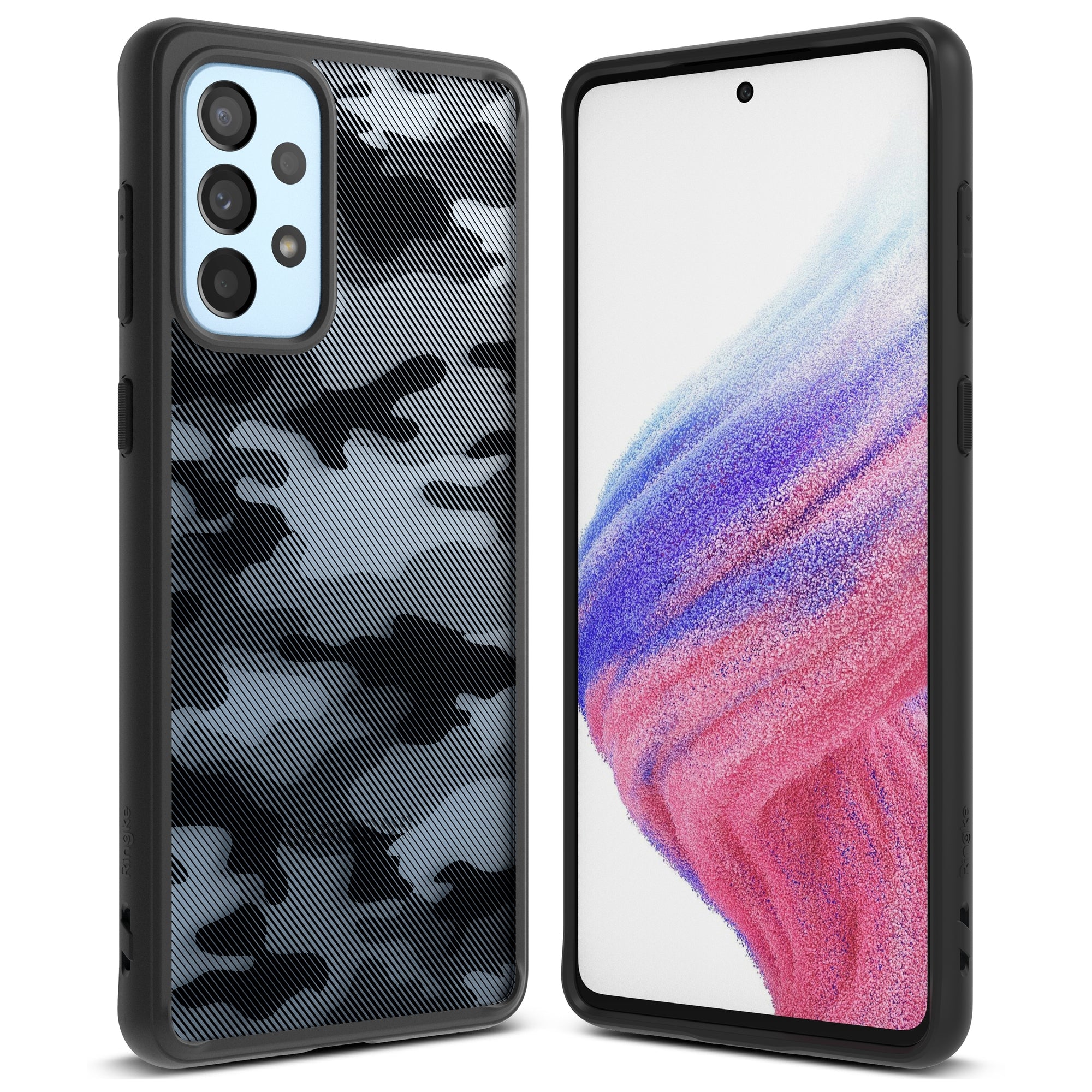 Ringke Fusion Matte dėklas Samsung Galaxy A73 – juodas -- Samsung Galaxy A73
