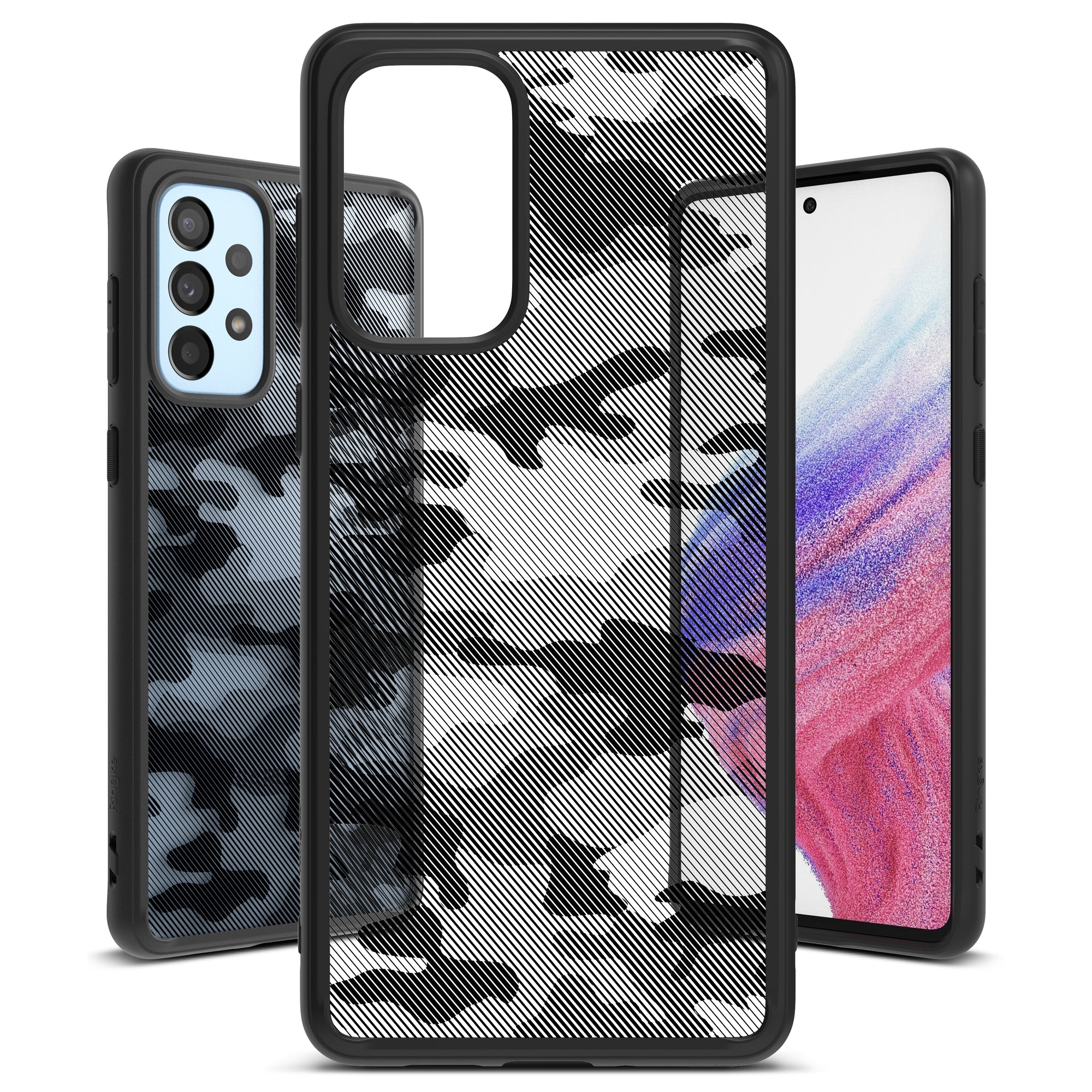 Ringke Fusion Matte dėklas Samsung Galaxy A73 – juodas -- Samsung Galaxy A73