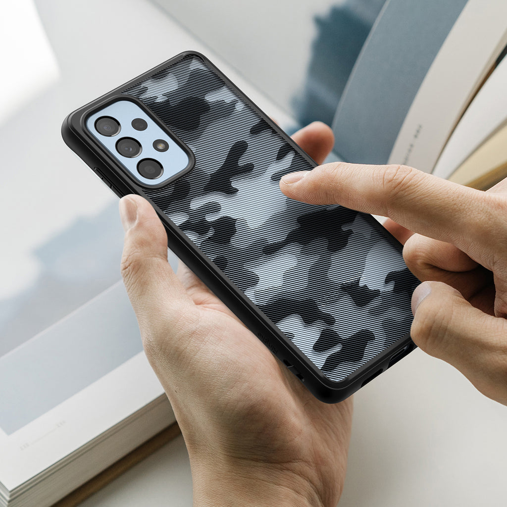 Ringke Fusion Matte dėklas Samsung Galaxy A73 – juodas -- Samsung Galaxy A73