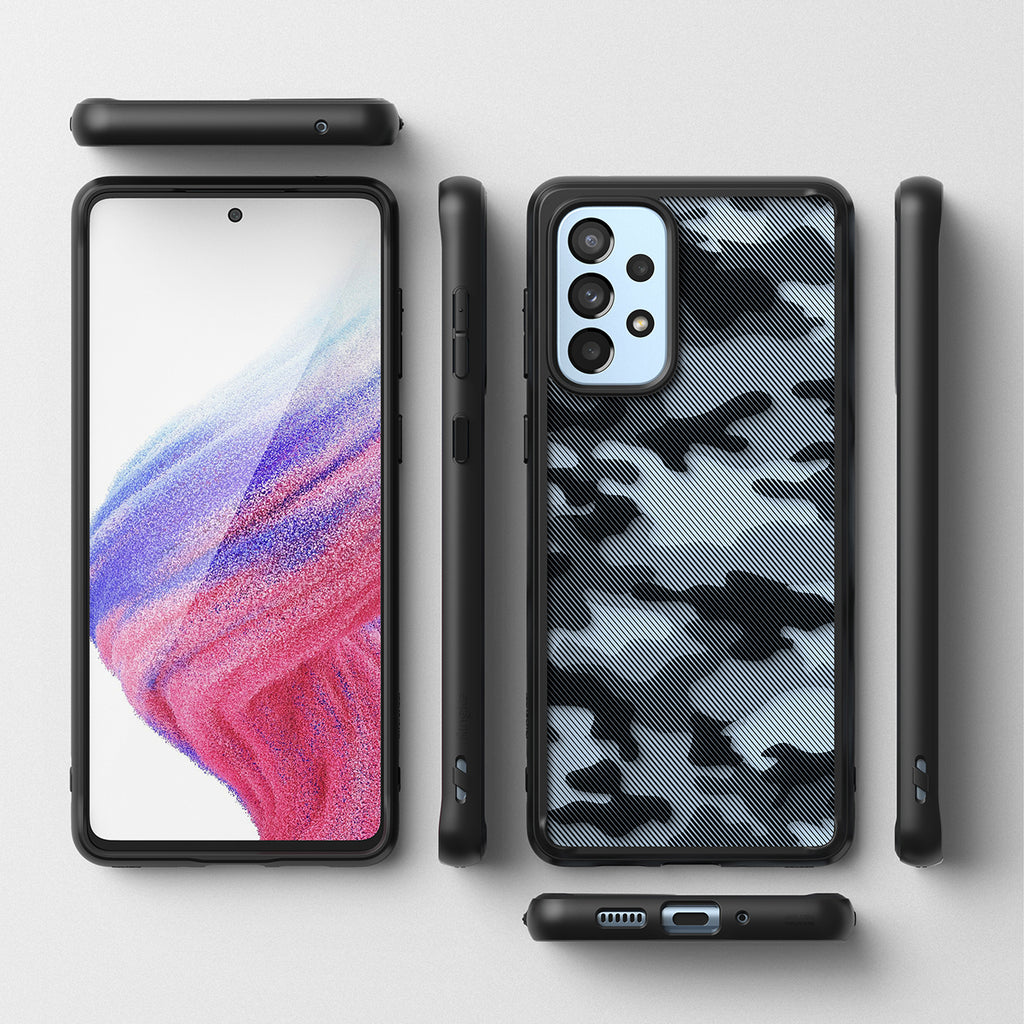 Ringke Fusion Matte dėklas Samsung Galaxy A73 – juodas -- Samsung Galaxy A73
