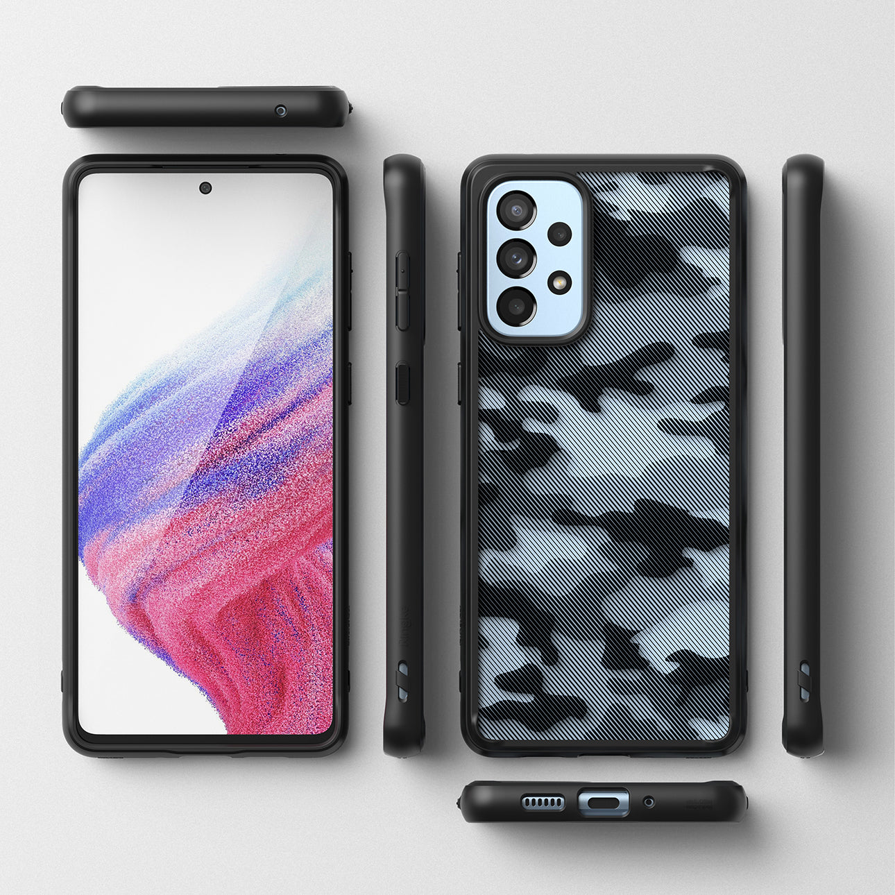 Ringke Fusion Matte dėklas Samsung Galaxy A73 – juodas -- Samsung Galaxy A73