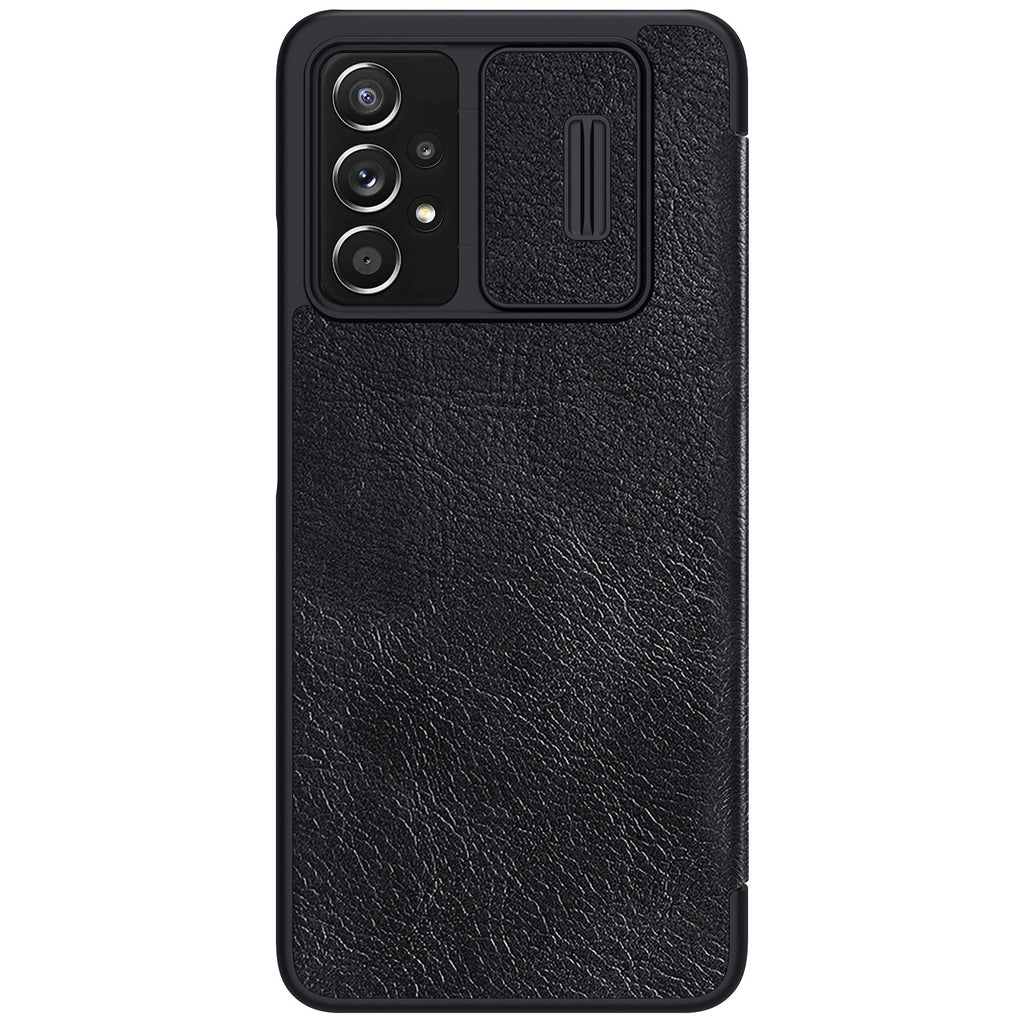 Nillkin Qin odinis atverčiamas dėklas Galaxy A73 – juodas -- Samsung Galaxy A73