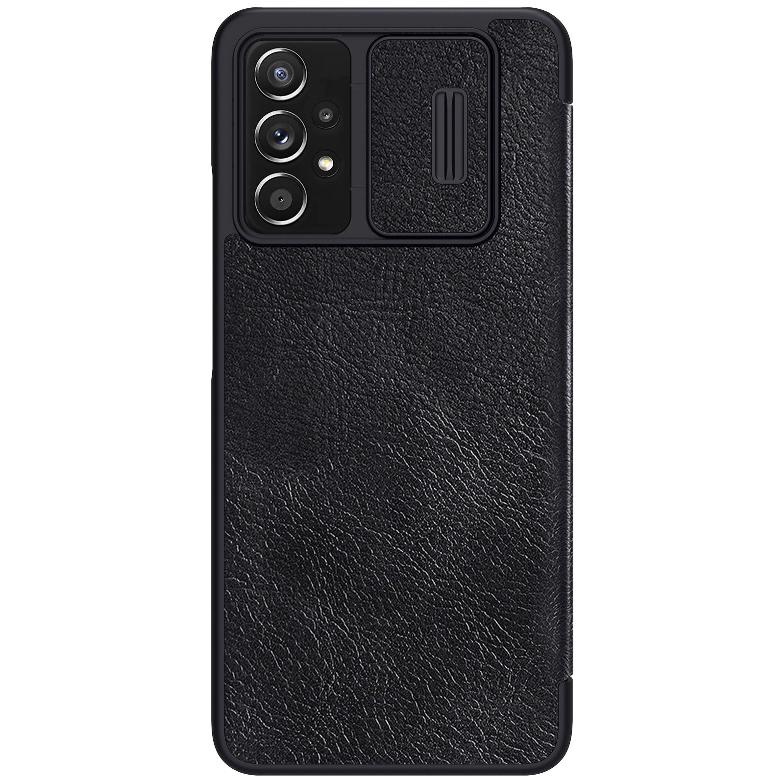 Nillkin Qin odinis atverčiamas dėklas Galaxy A73 – juodas -- Samsung Galaxy A73