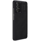 Nillkin Qin odinis atverčiamas dėklas Galaxy A73 – juodas -- Samsung Galaxy A73