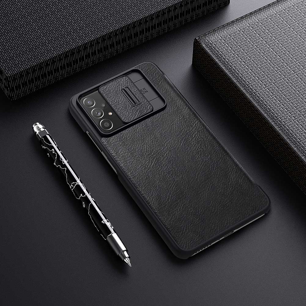 Nillkin Qin odinis dėklas Samsung Galaxy A73 – raudonas -- Samsung Galaxy A73