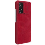Nillkin Qin odinis dėklas Samsung Galaxy A73 – raudonas -- Samsung Galaxy A73