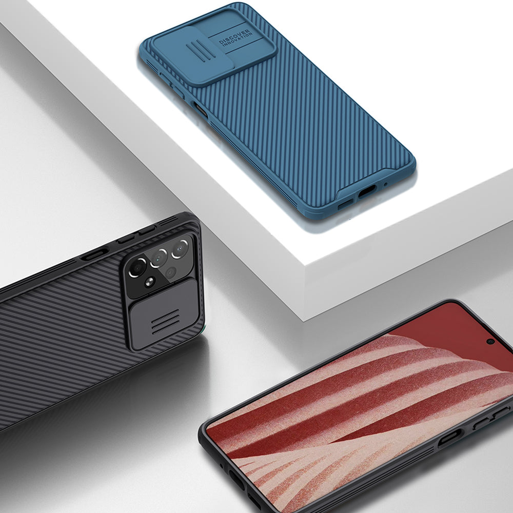 Nillkin CamShield Pro dėklas Galaxy A73 – mėlynas -- Samsung Galaxy A73
