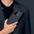 Nillkin CamShield Pro dėklas Galaxy A73 – mėlynas -- Samsung Galaxy A73