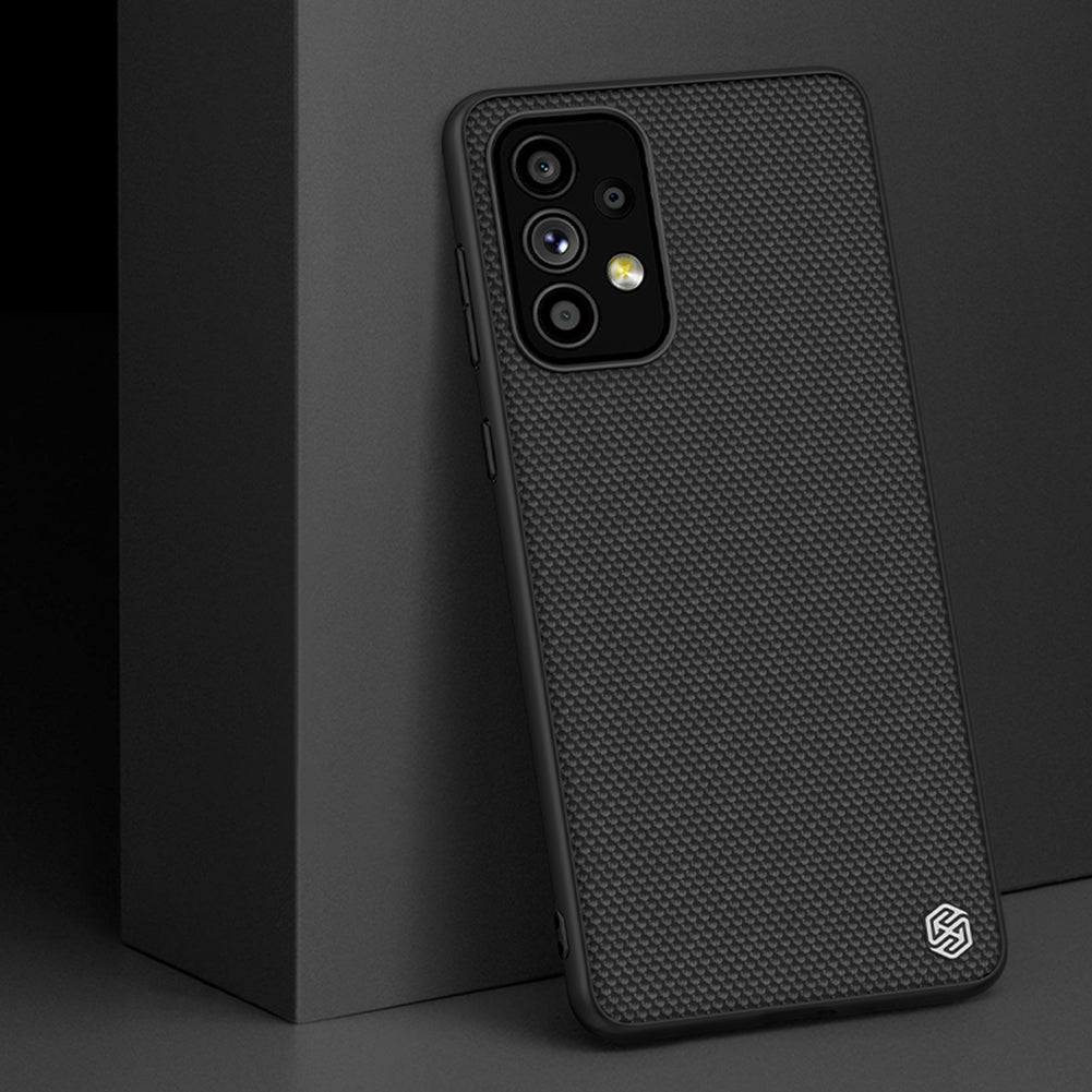 Nillkin Textured Case dėklas Samsung Galaxy A73 – juodas -- Samsung Galaxy A73
