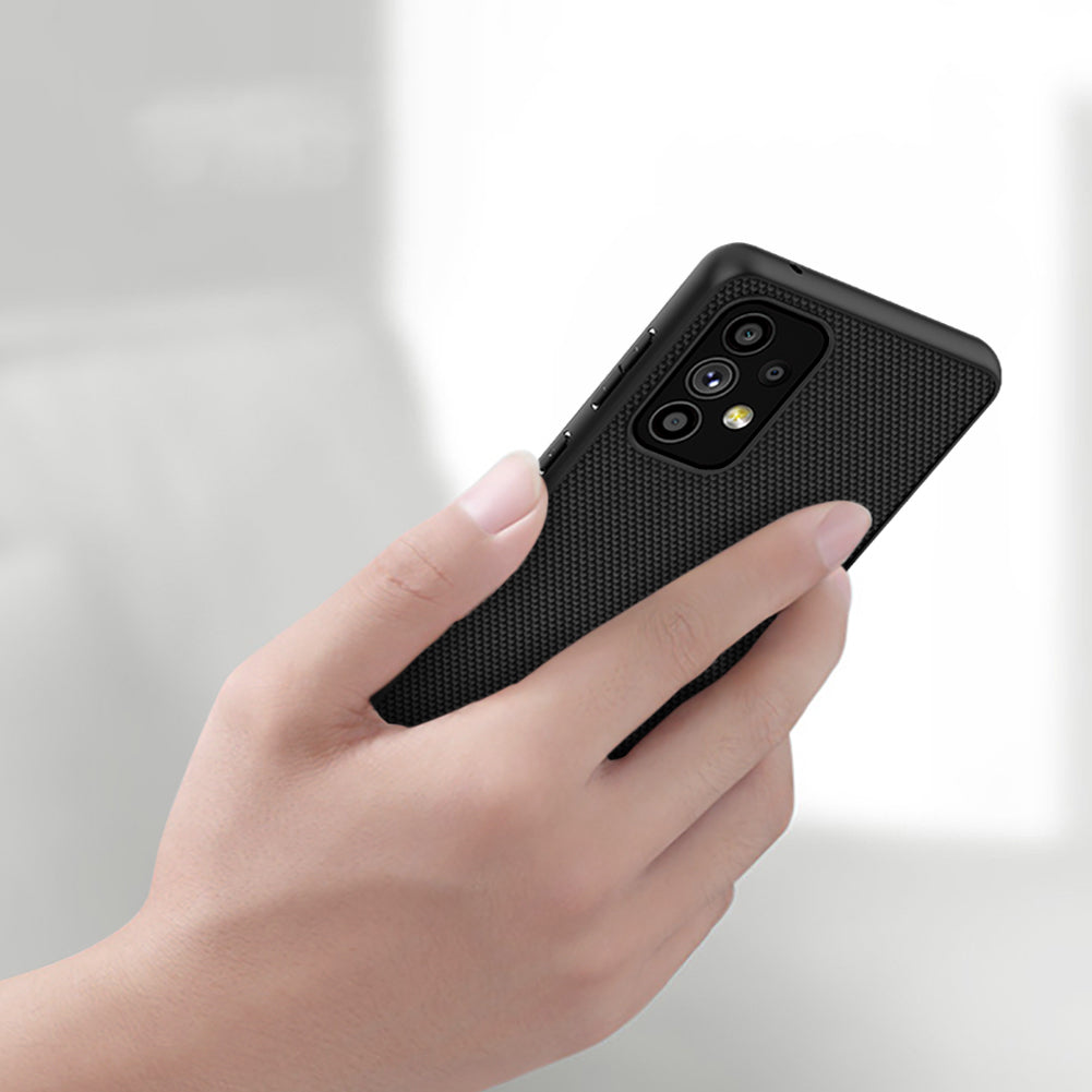 Nillkin Textured Case dėklas Samsung Galaxy A73 – juodas -- Samsung Galaxy A73
