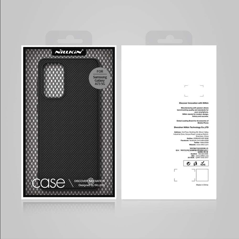 Nillkin Textured Case dėklas Samsung Galaxy A73 – juodas -- Samsung Galaxy A73