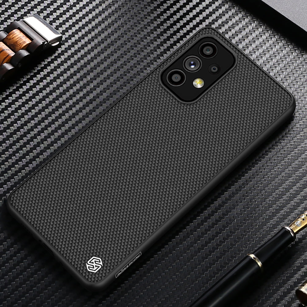 Nillkin Textured Case dėklas Samsung Galaxy A73 – juodas -- Samsung Galaxy A73