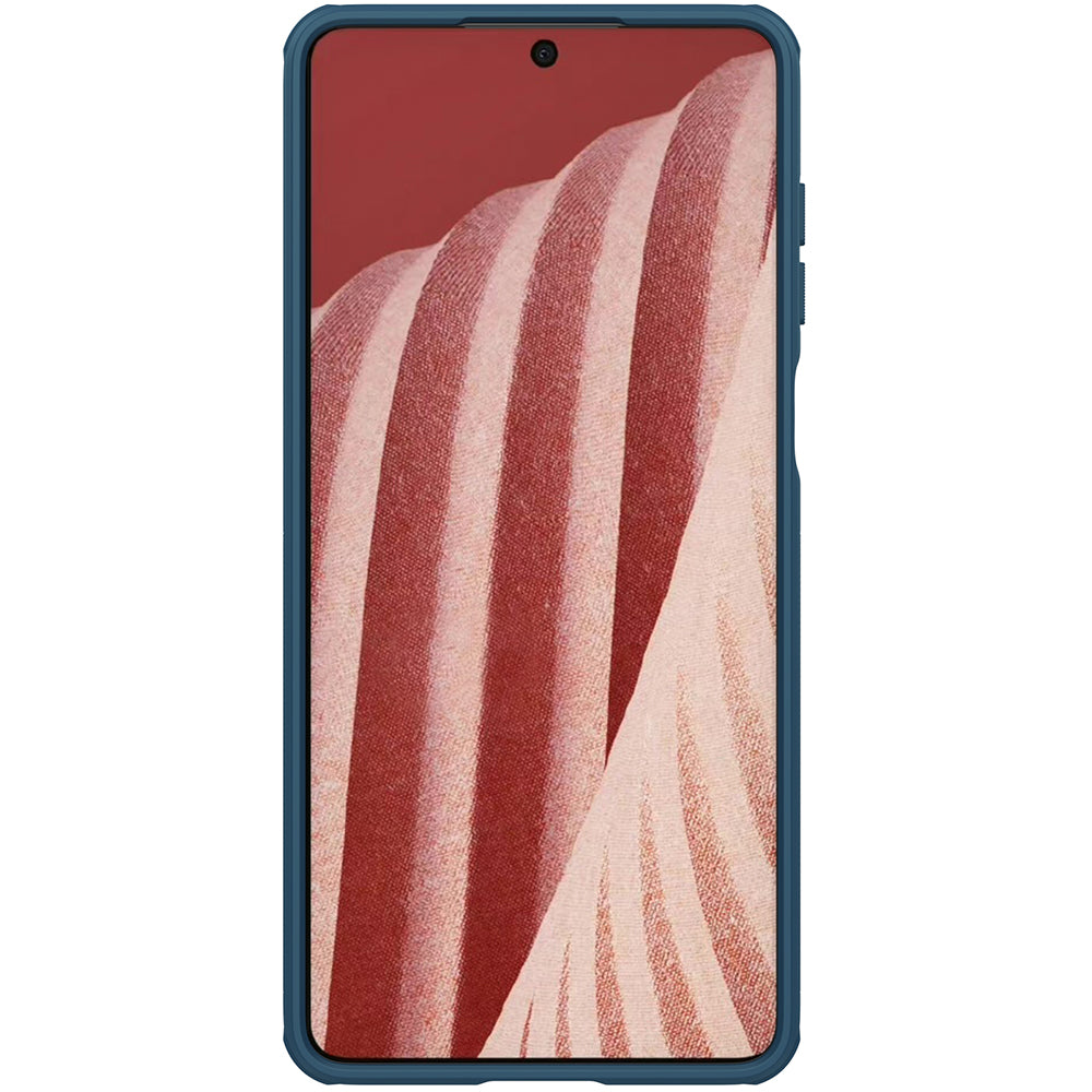 Nillkin Super Frosted Shield Pro dėklas Samsung Galaxy A73 – mėlynas -- Samsung Galaxy A73