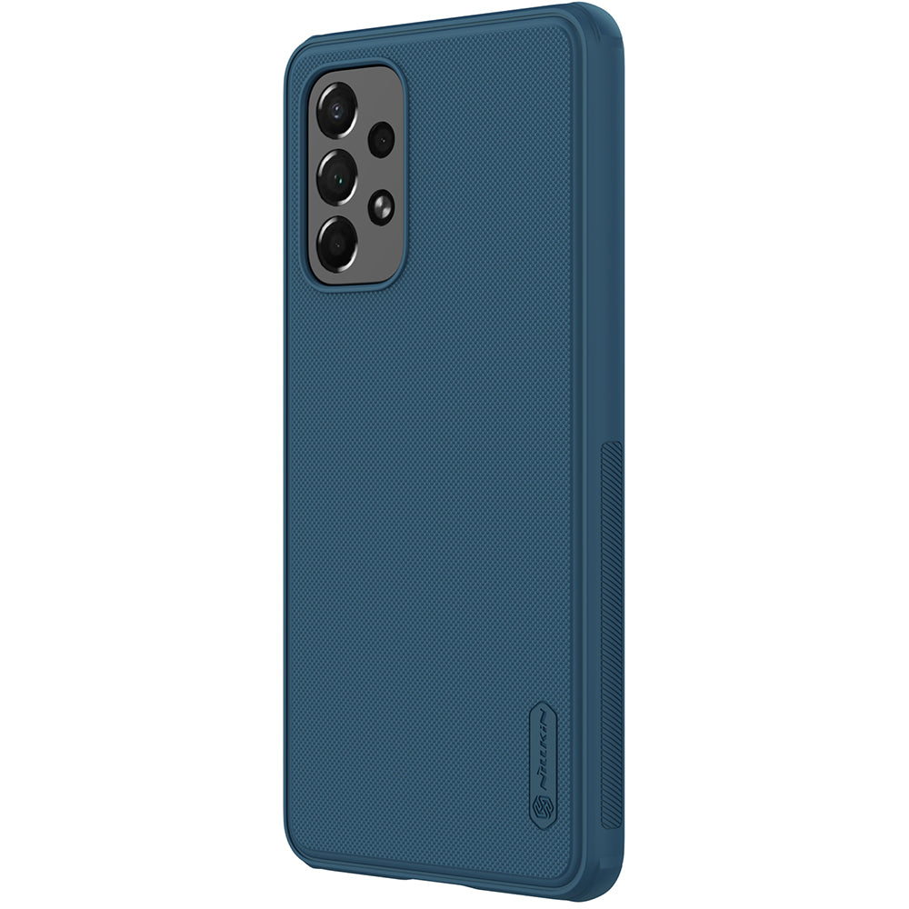 Nillkin Super Frosted Shield Pro dėklas Samsung Galaxy A73 – mėlynas -- Samsung Galaxy A73