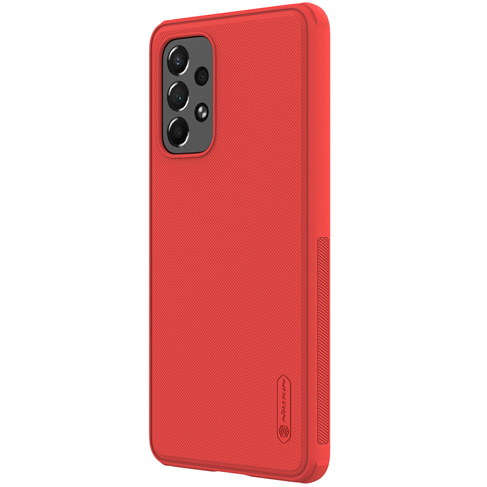 Nillkin Super Frosted Shield Pro dėklas Galaxy A73 – raudonas -- Samsung Galaxy A73
