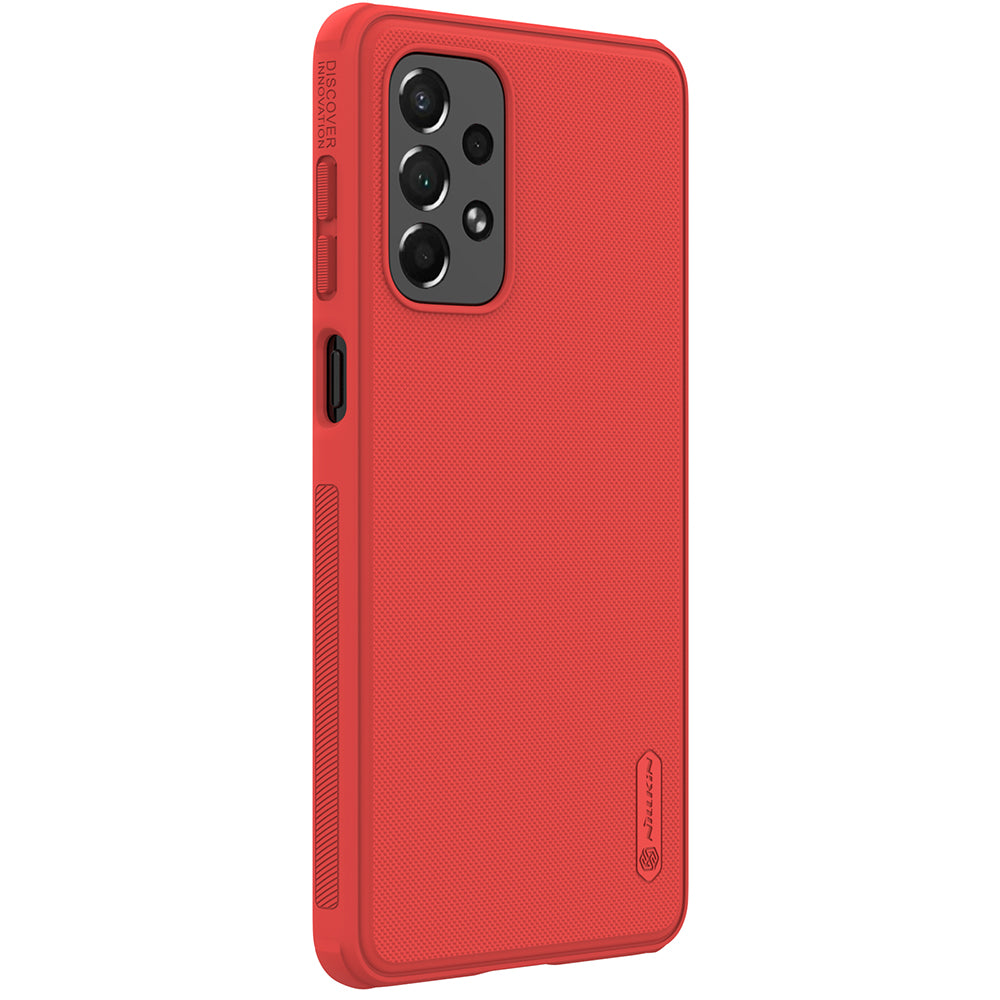 Nillkin Super Frosted Shield Pro dėklas Galaxy A73 – raudonas -- Samsung Galaxy A73