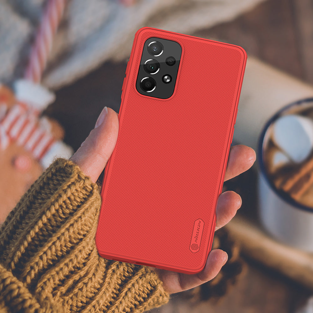 Nillkin Super Frosted Shield Pro dėklas Samsung Galaxy A73 – žalias -- Samsung Galaxy A73