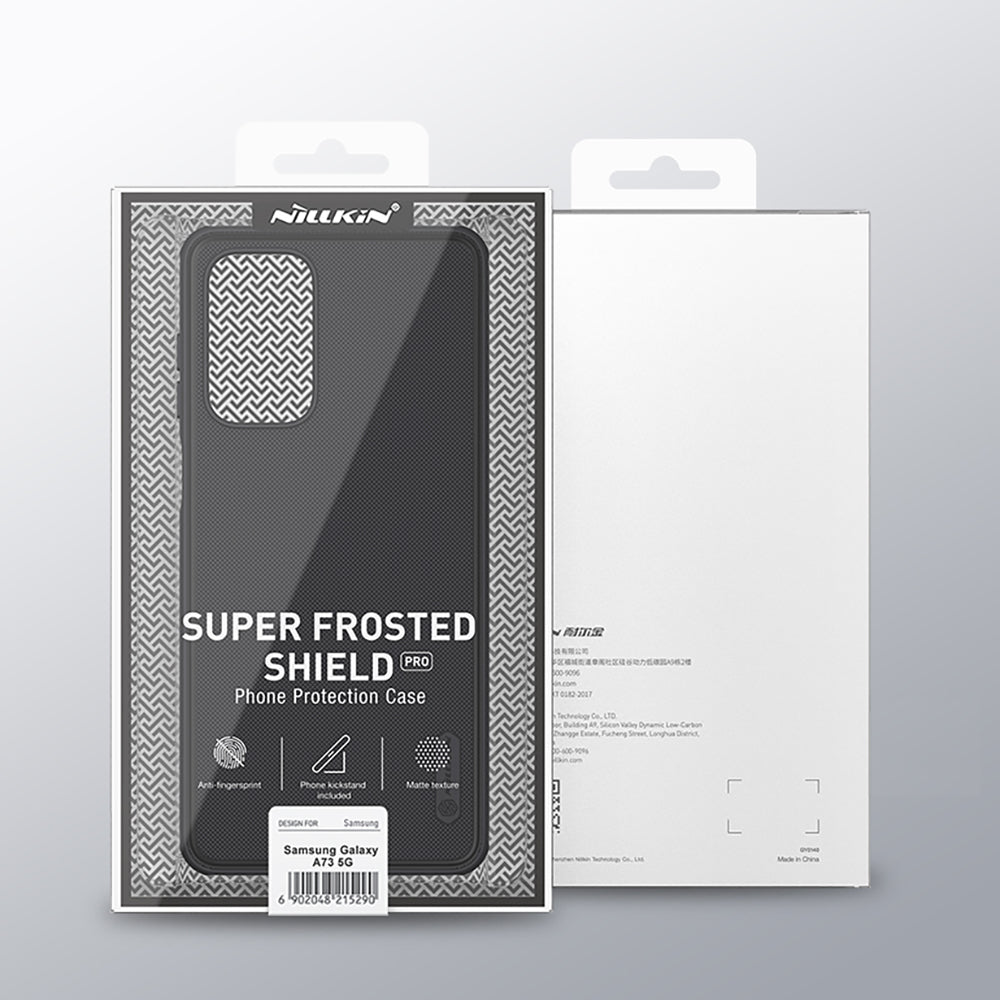 Nillkin Super Frosted Shield Pro dėklas Samsung Galaxy A73 – žalias -- Samsung Galaxy A73
