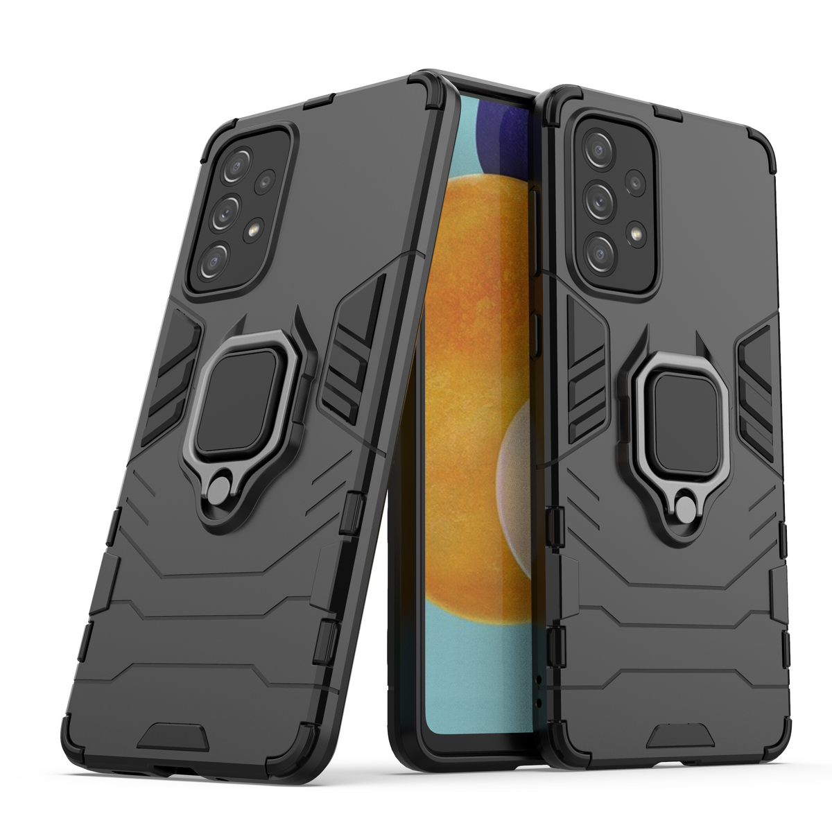 Ring Armor tvirtas dėklas Samsung Galaxy A73 – juodas -- Samsung Galaxy A73