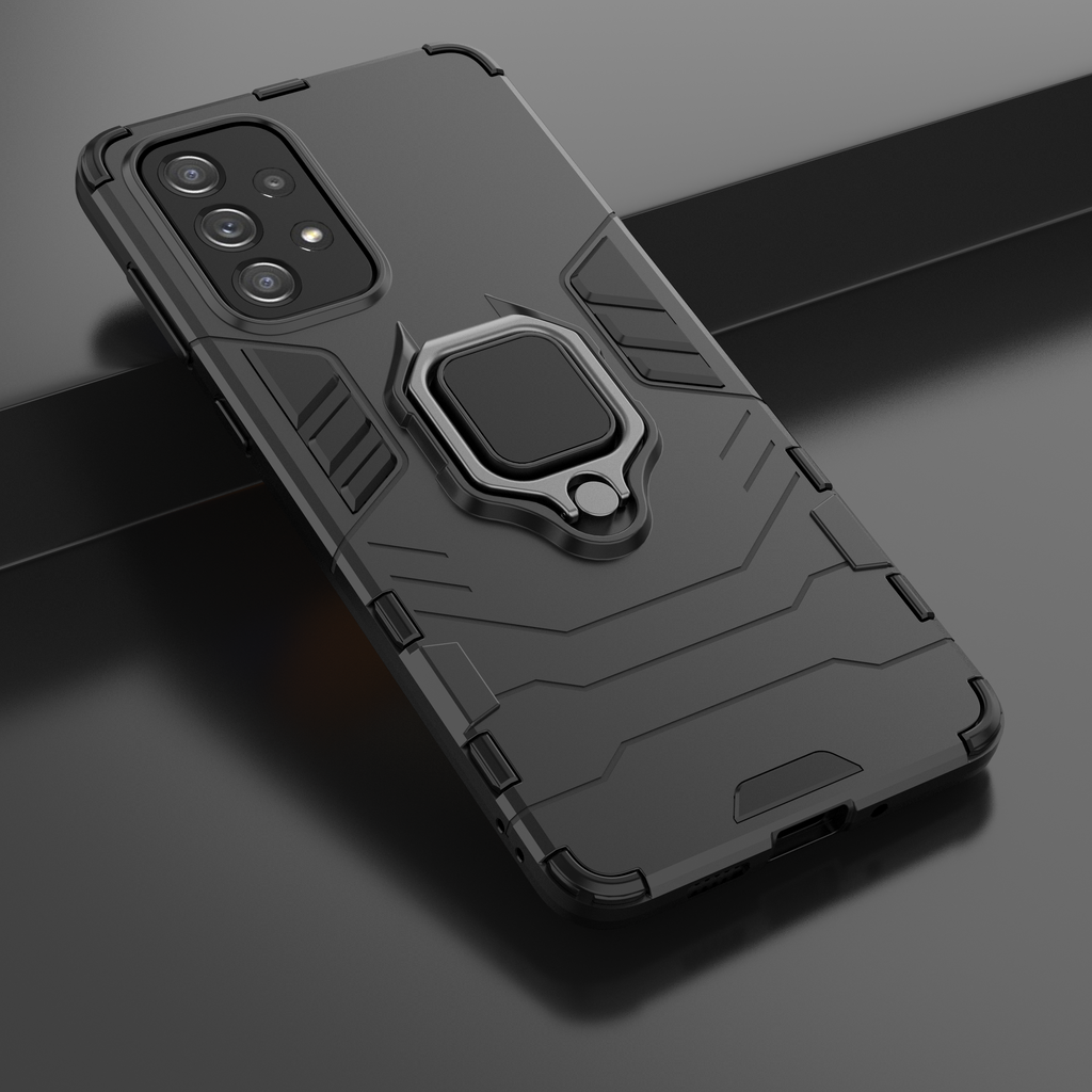 Ring Armor tvirtas dėklas Samsung Galaxy A73 – juodas -- Samsung Galaxy A73