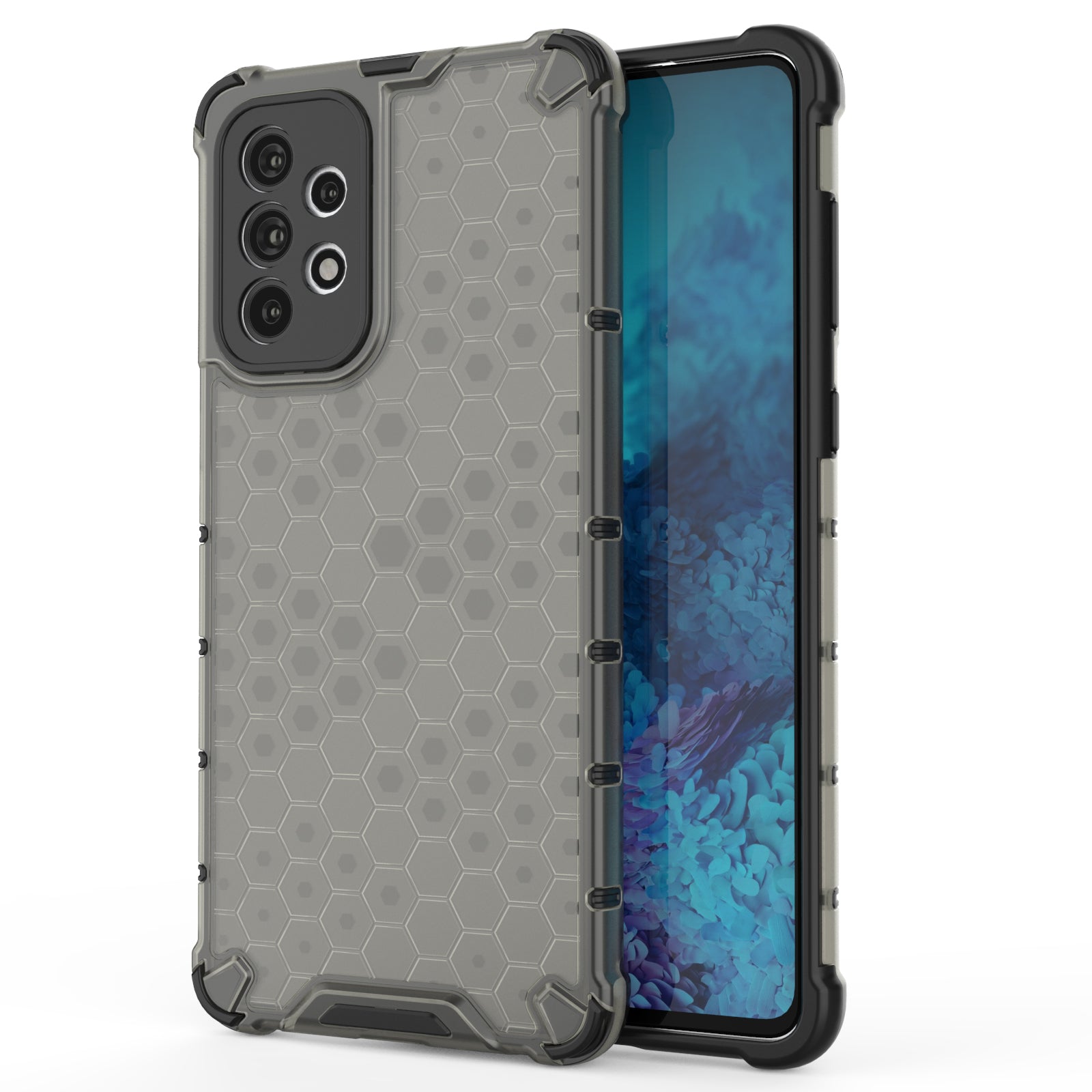 Apsauginis „Honeycomb“ dėklas Samsung Galaxy A73 – juodas -- Samsung Galaxy A73