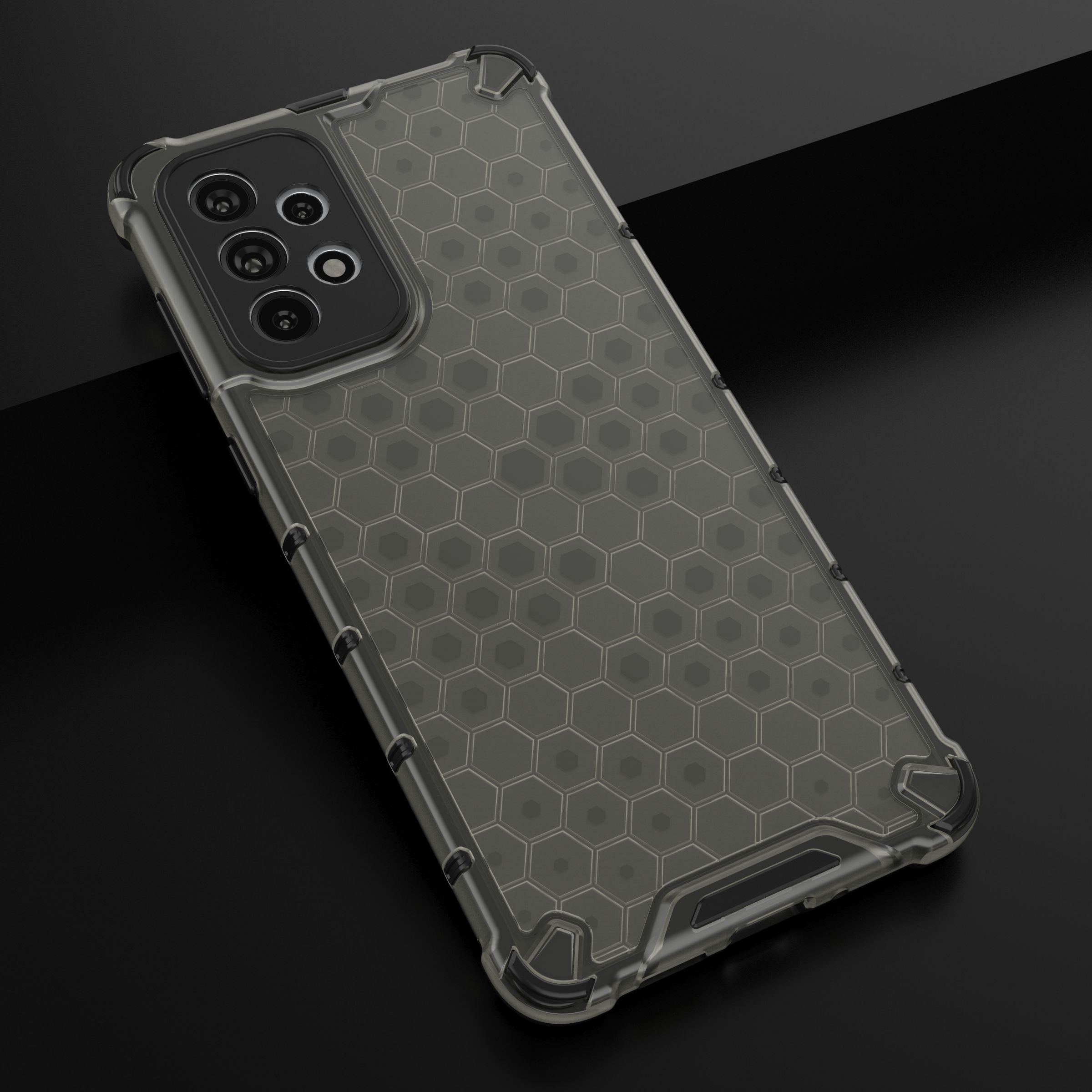 Apsauginis „Honeycomb“ dėklas Samsung Galaxy A73 – juodas -- Samsung Galaxy A73
