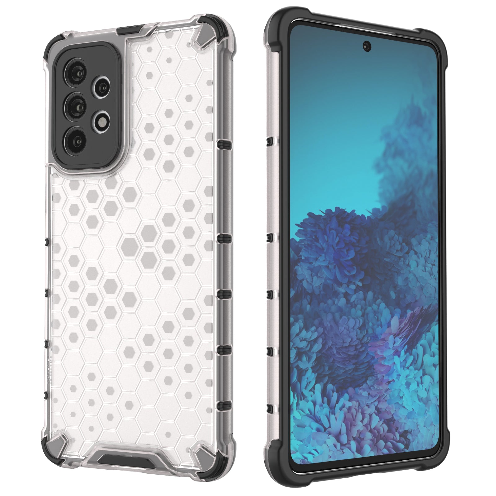 Šarvuotas korio rašto dėklas Galaxy A73 – mėlynas -- Samsung Galaxy A73