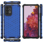 Šarvuotas korio rašto dėklas Galaxy A73 – mėlynas -- Samsung Galaxy A73
