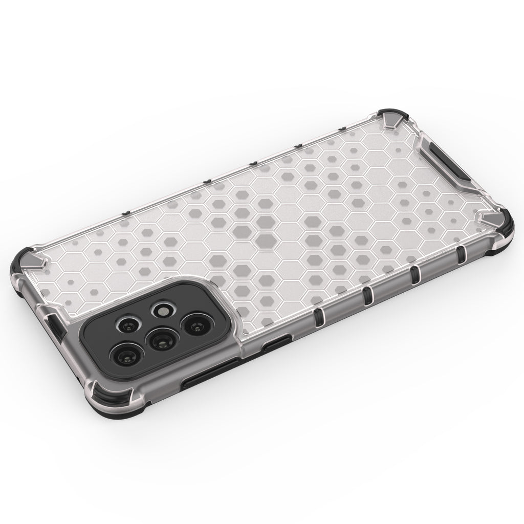 Skaidrus hibridinis dėklas Samsung Galaxy A73 – Honeycomb -- Samsung Galaxy A73