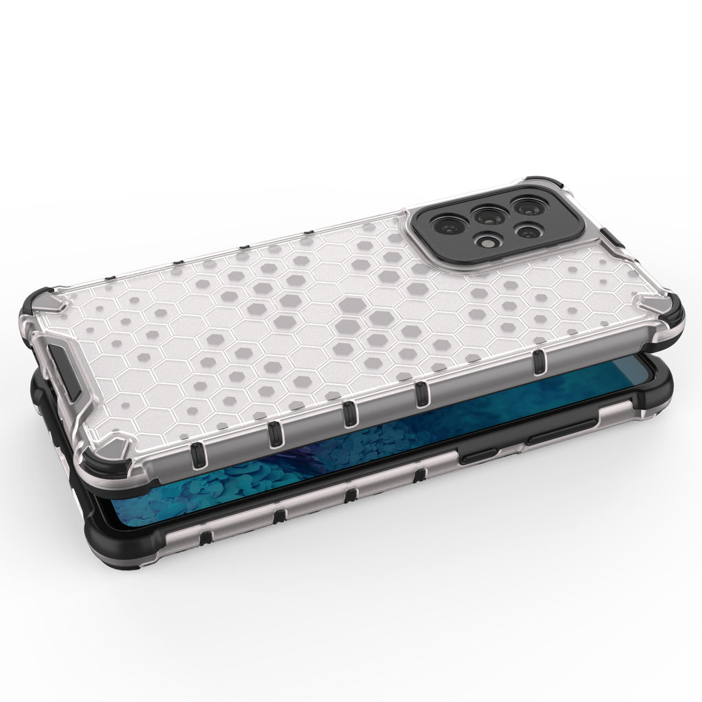 Skaidrus hibridinis dėklas Samsung Galaxy A73 – Honeycomb -- Samsung Galaxy A73