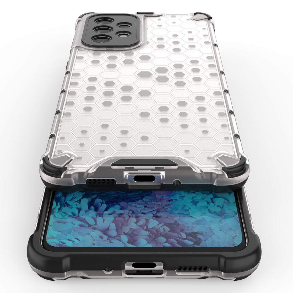 Skaidrus hibridinis dėklas Samsung Galaxy A73 – Honeycomb -- Samsung Galaxy A73