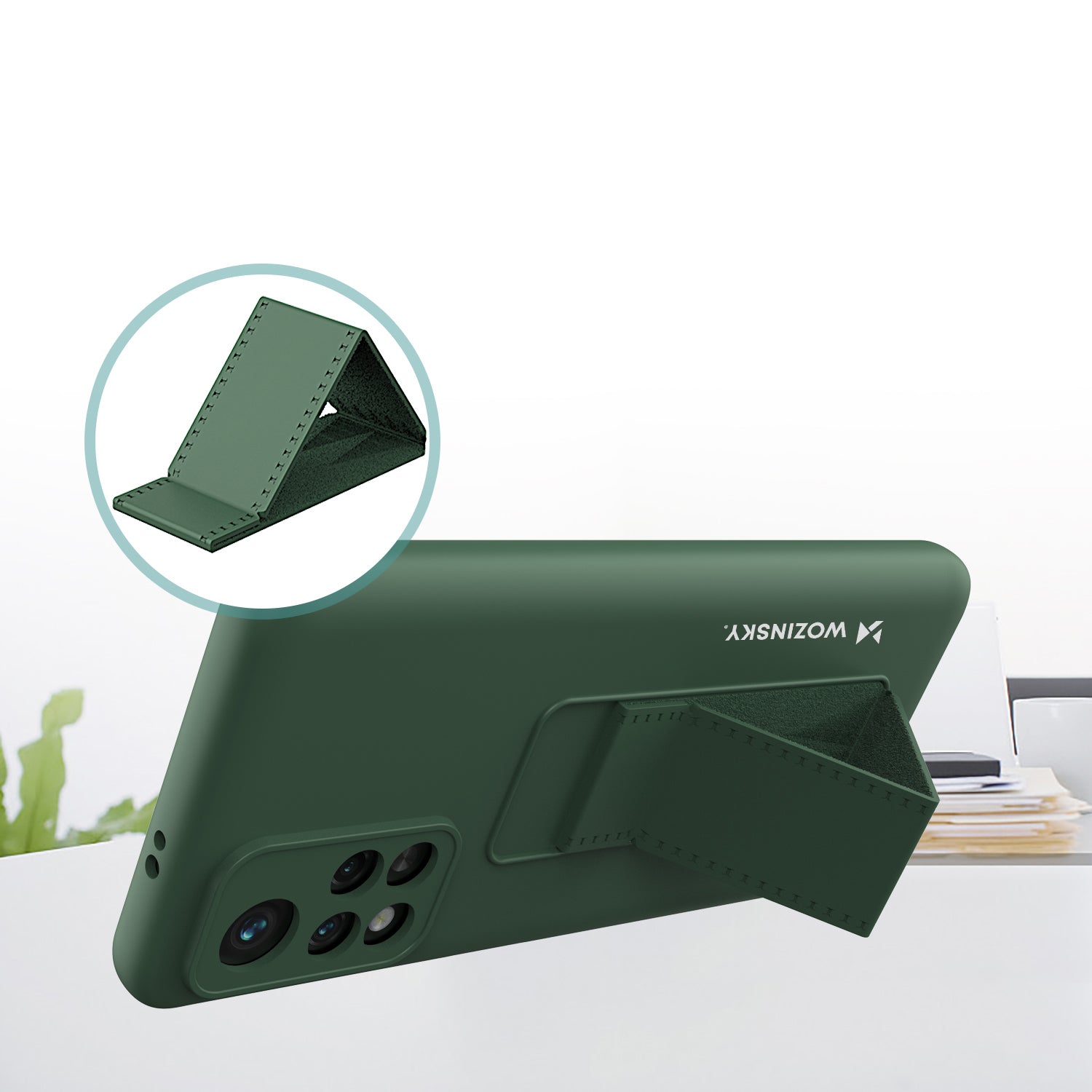 Wozinsky Kickstand dėklas Xiaomi Redmi Note 11/11S – juodas -- Xiaomi Redmi Note 11