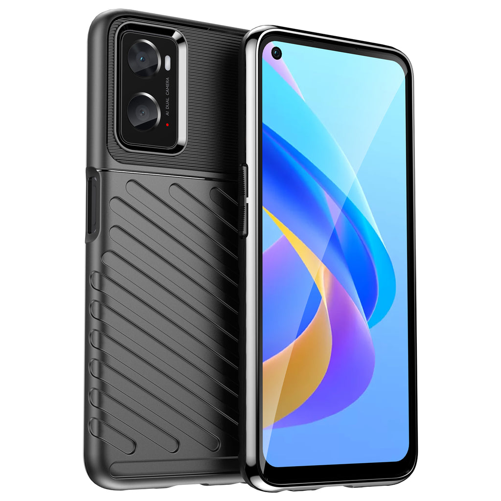 Thunder Case TPU dėklas Oppo A76/A36/Realme 9i – juodas -- Oppo A36