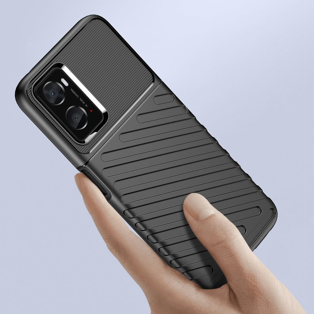 Thunder Case TPU dėklas Oppo A76/A36/Realme 9i – juodas -- Oppo A36