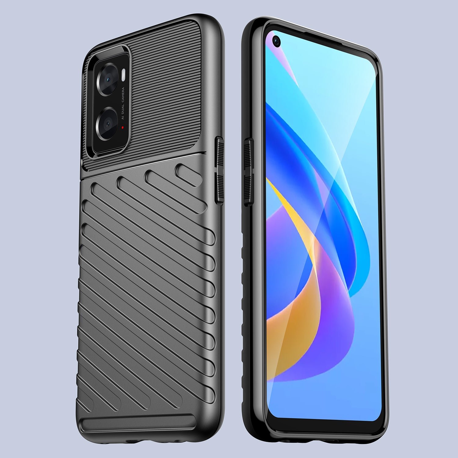 Thunder Case TPU dėklas Oppo A76/A36/Realme 9i – juodas -- Oppo A36