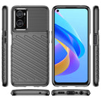 Thunder Case TPU dėklas Oppo A76/A36/Realme 9i – juodas -- Oppo A36
