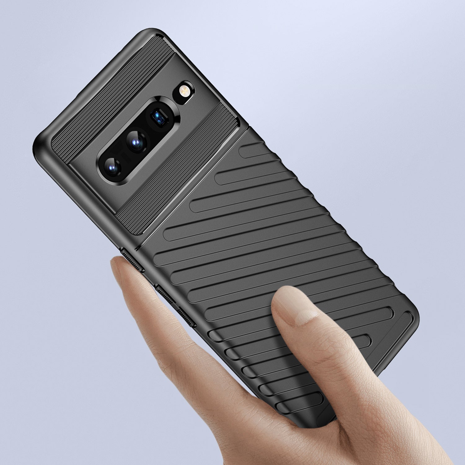 Thunder Case šarvuotas dėklas Google Pixel 7 Pro – juodas -- Google Pixel 7 Pro