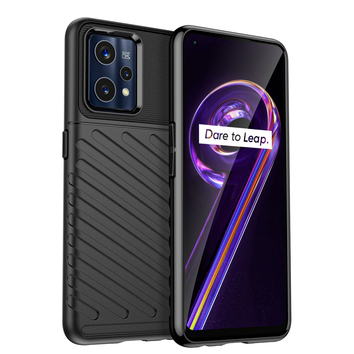 Thunder Case TPU dėklas Realme 9 Pro+ – juodas -- Realme 9 Pro+