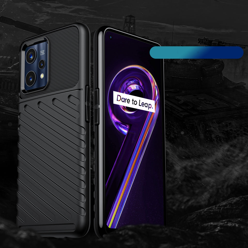 Thunder Case TPU dėklas Realme 9 Pro+ – juodas -- Realme 9 Pro+