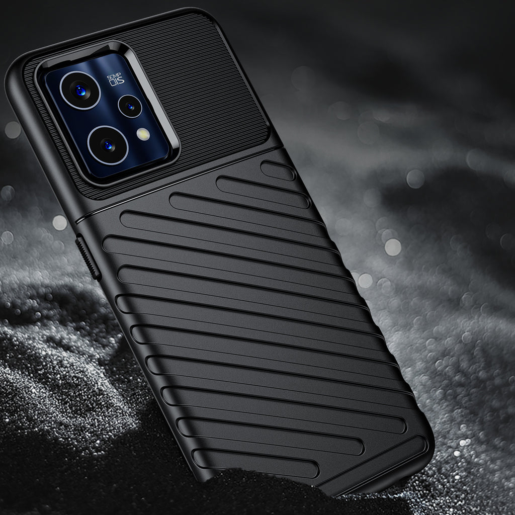 Thunder Case TPU dėklas Realme 9 Pro+ – juodas -- Realme 9 Pro+