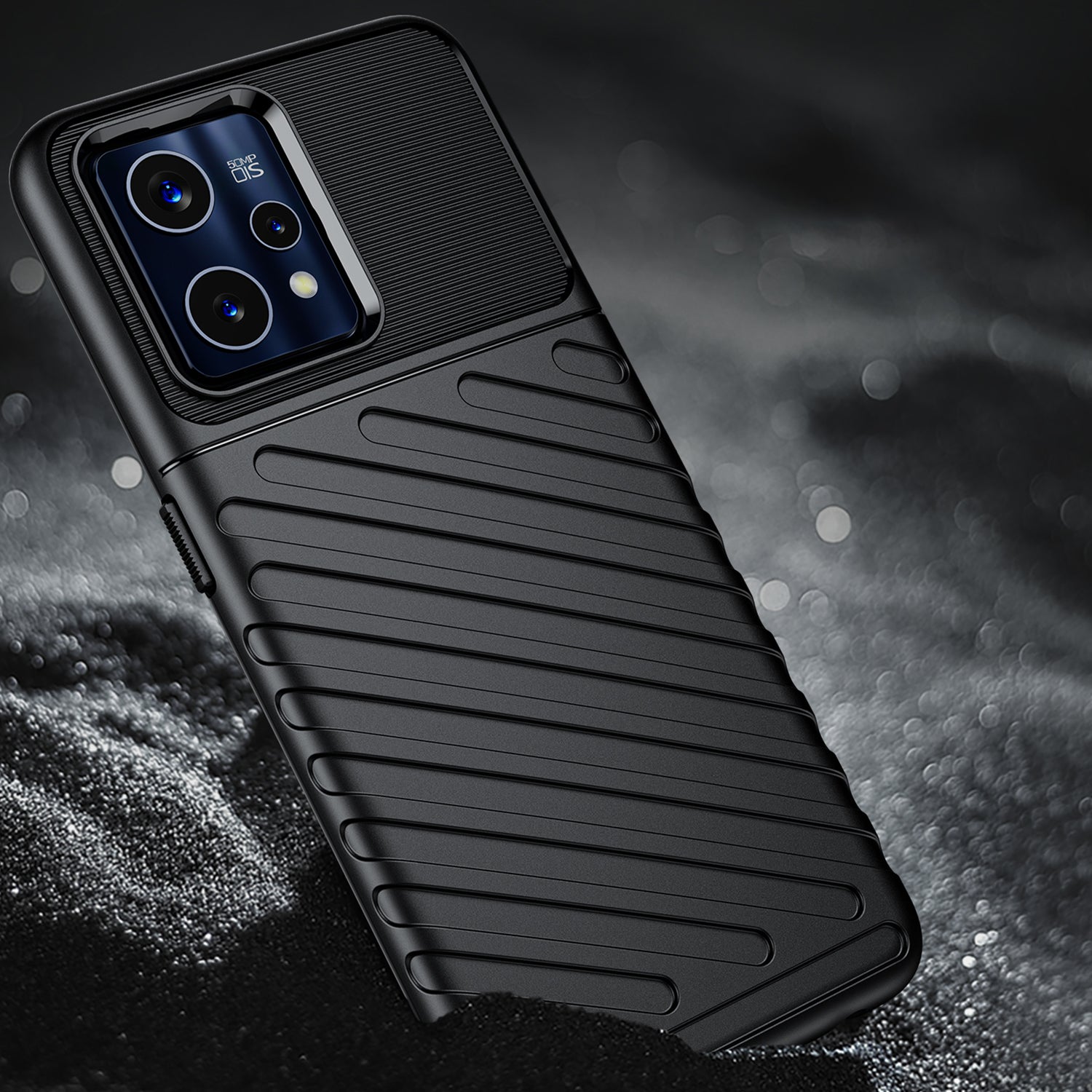 Thunder Case TPU dėklas Realme 9 Pro+ – juodas -- Realme 9 Pro+