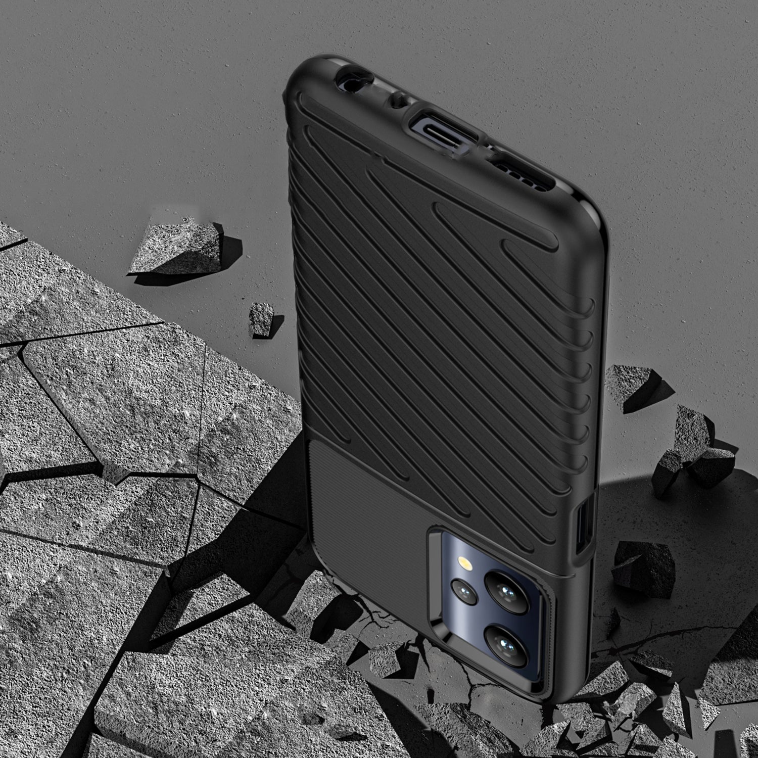 Thunder Case šarvuotas dėklas Realme 9 Pro – juodas -- Realme 9 Pro