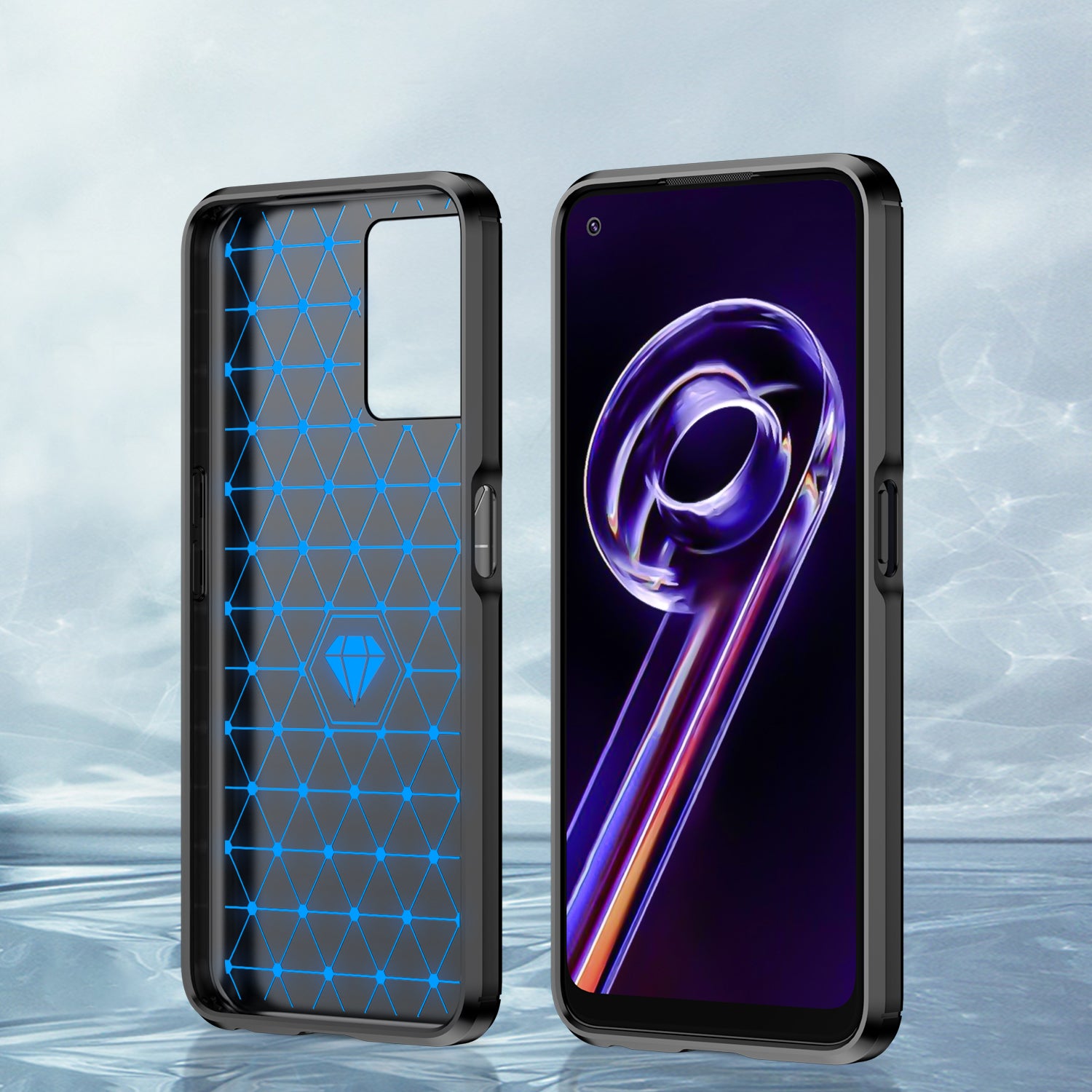 Carbon dėklas Realme 9 Pro – juodas -- Realme 9 Pro