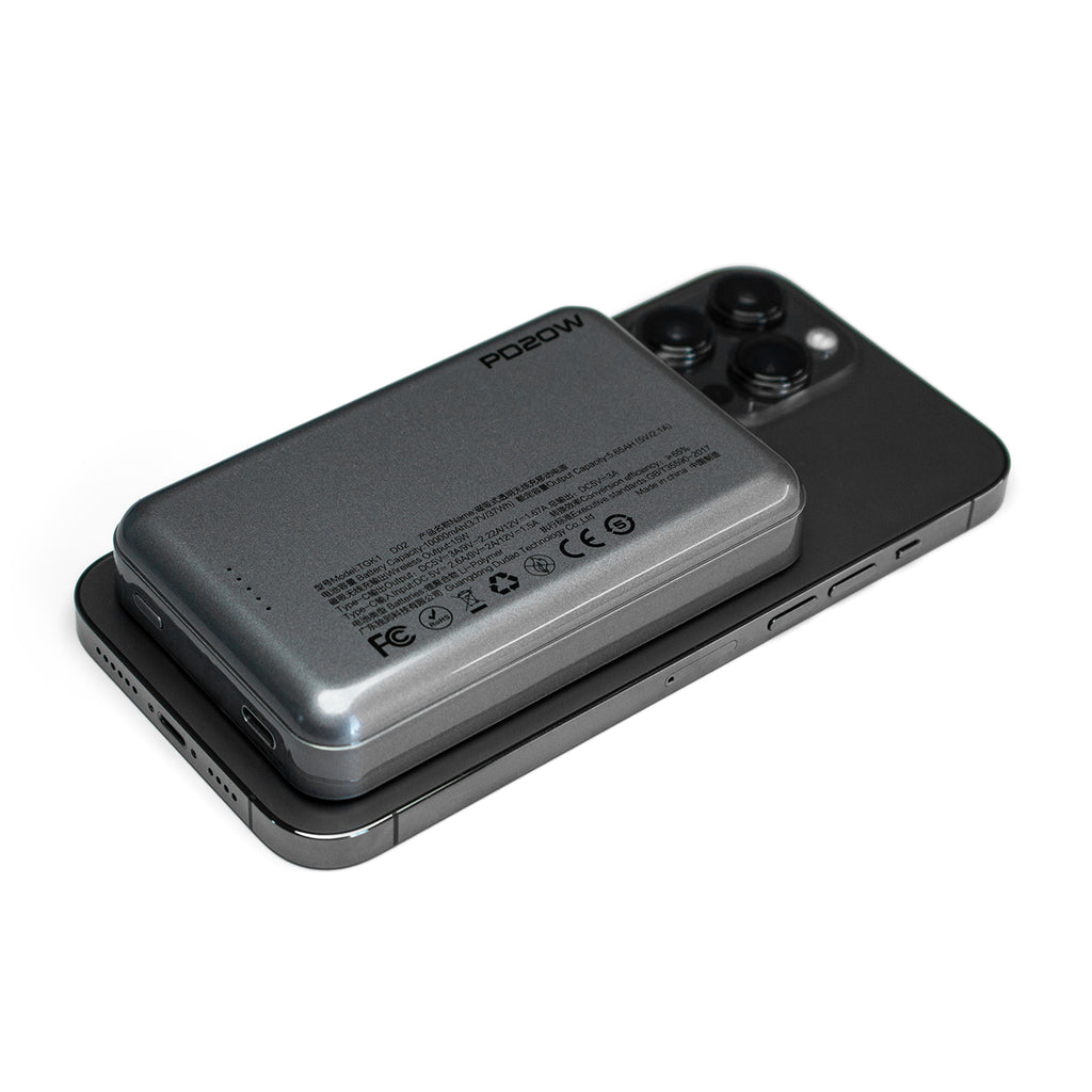 Dudao TGK1 išorinė baterija su MagSafe belaidžiu įkrovikliu 20W 10000mAh juoda (TGK1-black)