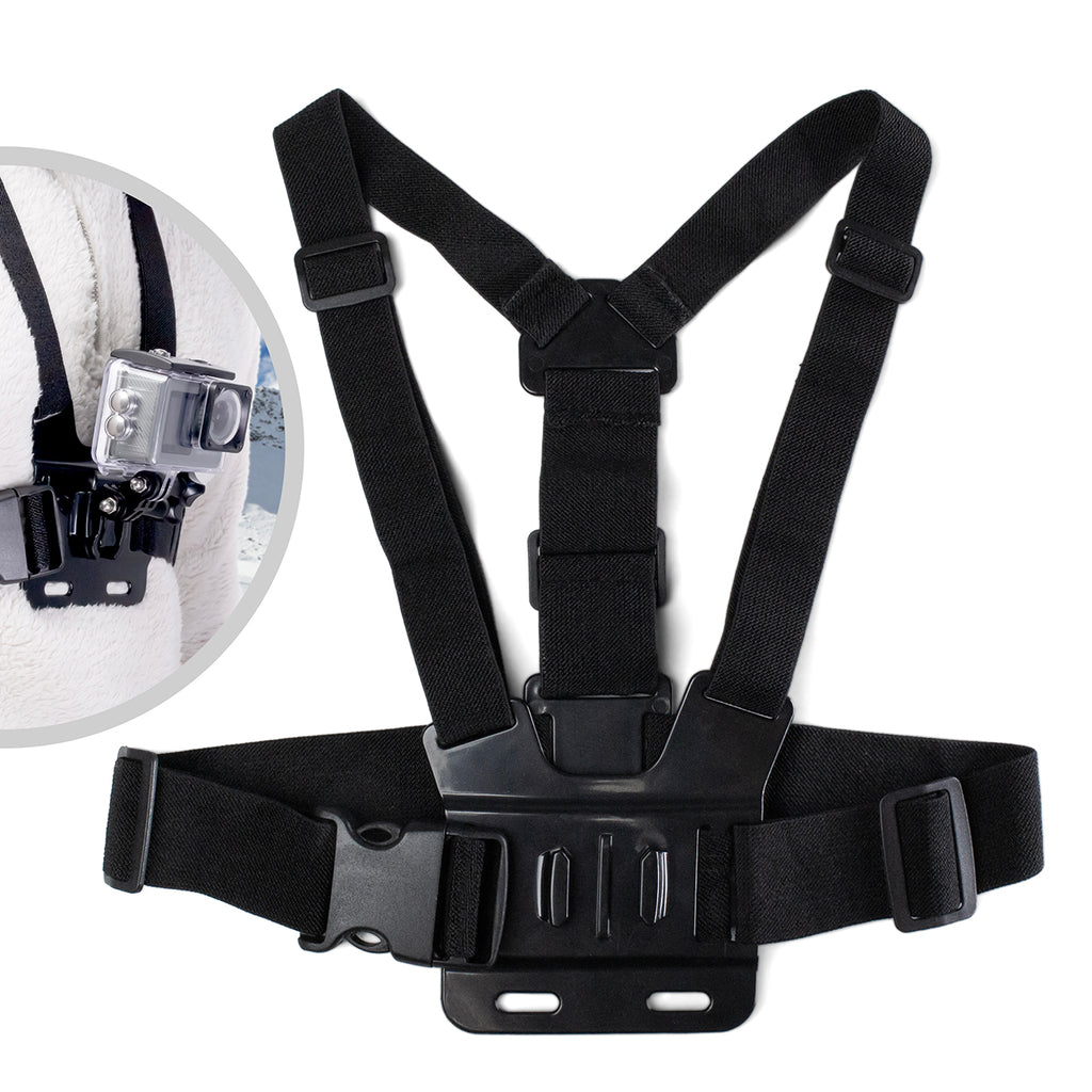 Krūtinės tvirtinimas - Krūtinės dirža GoPro SJCAM sportinėms kameroms - juoda -- Cycling Accessories