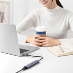 Ugreen daugiafunkcis adapteris HUB USB 3.0 - 3 x USB / Ethernet RJ-45 / USB Type C PD pilkas (CM475) -- USB Hubs