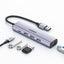 Ugreen daugiafunkcis adapteris HUB USB 3.0 - 3 x USB / Ethernet RJ-45 / USB Type C PD pilkas (CM475) -- USB Hubs